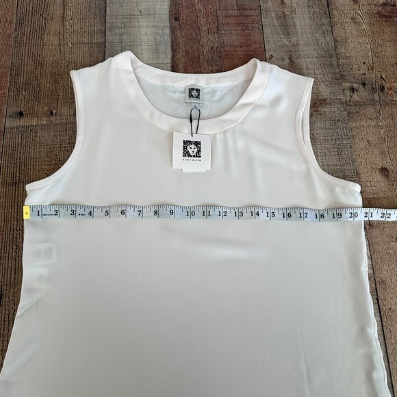Anne Klein cream sleeveless top women's Medium NWT - Picture 2 of 7